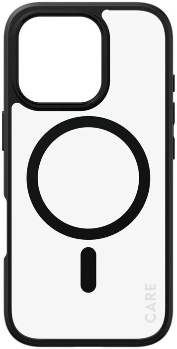 PanzerGlass Care iPhone 16 Pro Urban Combat símahulstur - Glært / svartur rammi
