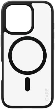 PanzerGlass Care iPhone 16 Pro Urban Combat símahulstur - Glært / svartur rammi