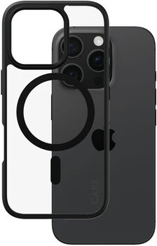 PanzerGlass Care iPhone 16 Pro Urban Combat símahulstur - Glært / svartur rammi