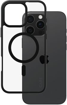 PanzerGlass Care iPhone 16 Pro Max Urban Combat símahulstur - Glært / svartur rammi