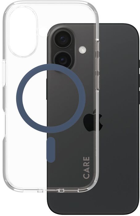 PanzerGlass Care Urban Combat iPhone 16 símahulstur - Glært / blátt