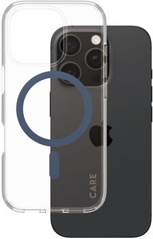 PanzerGlass Care iPhone 16 Pro Urban Combat símahulstur - Glært / blátt