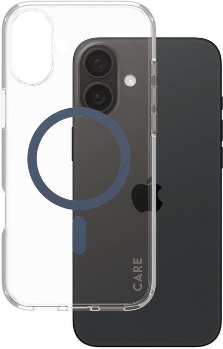 PanzerGlass Care iPhone 16 Plus Urban Combat símahulstur - Glært / blátt