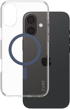 PanzerGlass Care iPhone 16 Plus Urban Combat símahulstur - Glært / blátt