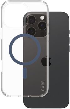 PanzerGlass Care iPhone 16 Pro Max Urban Combat símahulstur - Glært / blátt