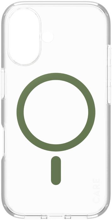 PanzerGlass Care Urban Combat iPhone 16 símahulstur - Glært / grænt