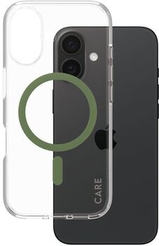 PanzerGlass Care Urban Combat iPhone 16 símahulstur - Glært / grænt
