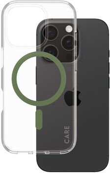 PanzerGlass Care iPhone 16 Pro Urban Combat símahulstur - Glært / grænt