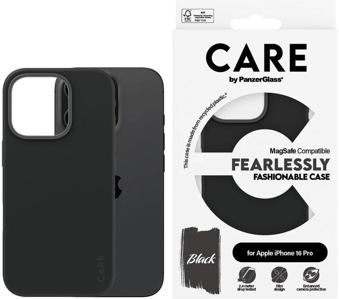 PanzerGlass Care iPhone 16 Pro MagSafe símahulstur - Svart