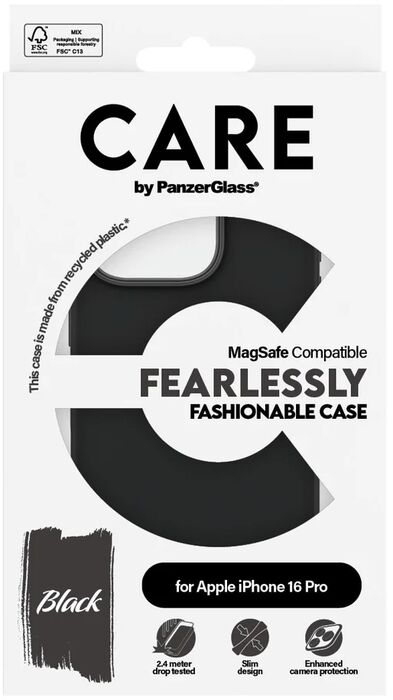 PanzerGlass Care iPhone 16 Pro MagSafe símahulstur - Svart