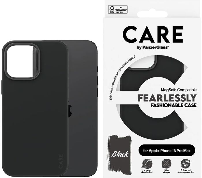 PanzerGlass Care iPhone 16 Pro Max MagSafe símahulstur - Svart
