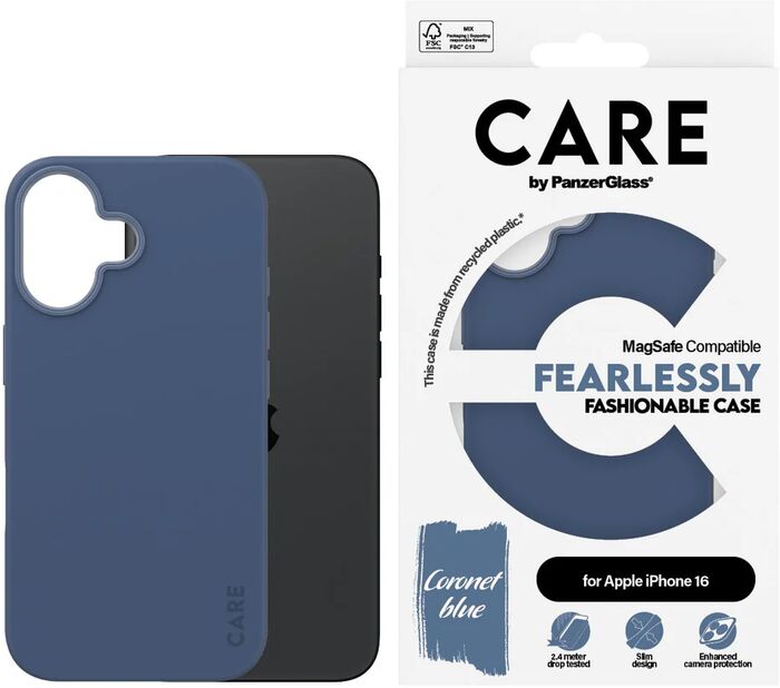 PanzerGlass Care iPhone 16 MagSafe símahulstur - Blátt