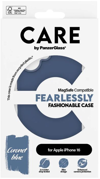 PanzerGlass Care iPhone 16 MagSafe símahulstur - Blátt