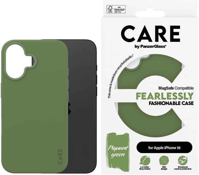 PanzerGlass Care iPhone 16 MagSafe símahulstur - Grænt