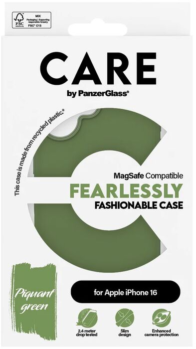 PanzerGlass Care iPhone 16 MagSafe símahulstur - Grænt