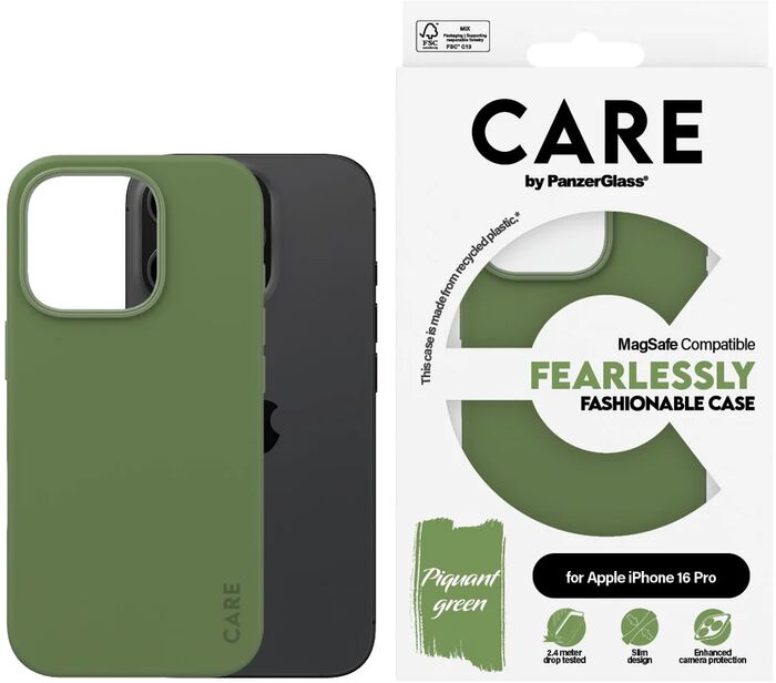 PanzerGlass Care iPhone 16 Pro MagSafe símahulstur - Grænt