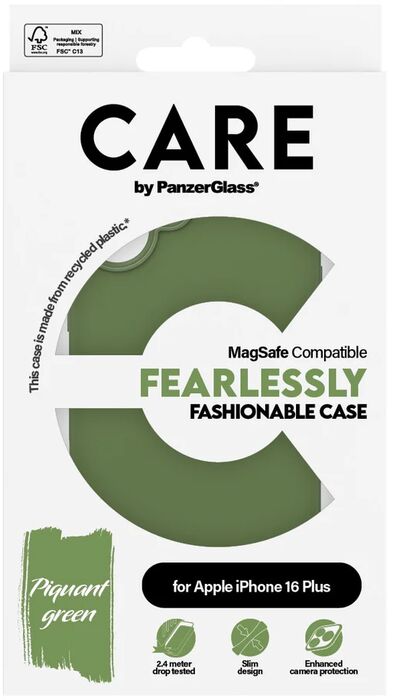 PanzerGlass Care iPhone 16 Plus MagSafe símahulstur - Grænt