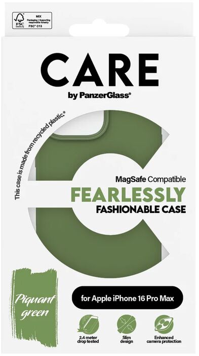 PanzerGlass Care iPhone 16 Pro Max MagSafe símahulstur - Grænt