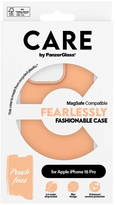 PanzerGlass Care iPhone 16 Pro MagSafe símahulstur - Peach