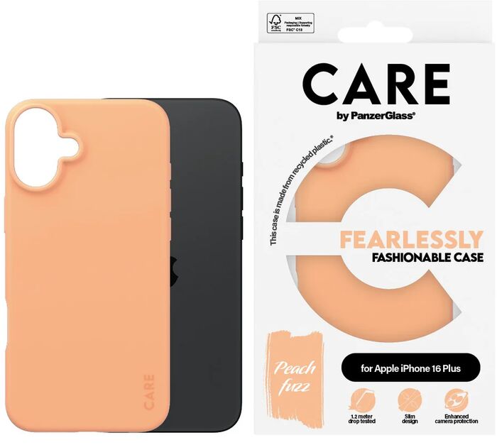 PanzerGlass Care iPhone 16 Plus MagSafe símahulstur - Peach
