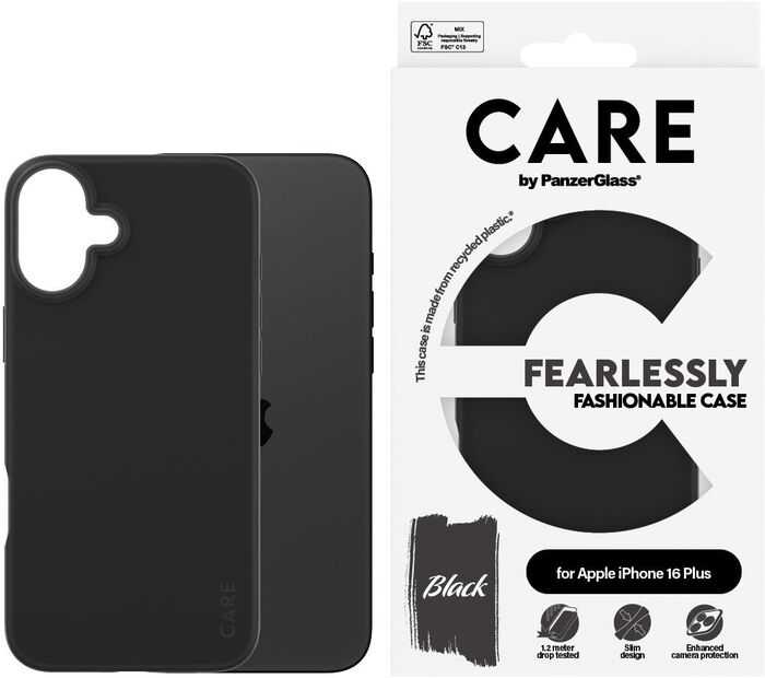 Product image not available for PanzerGlass Care iPhone 16 Plus símahulstur - Svart