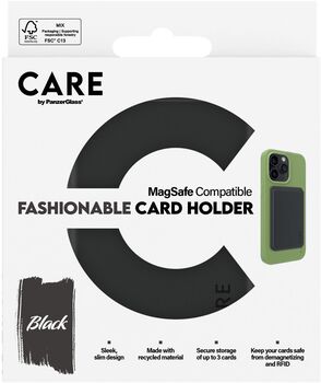 PanzerGlass Care MagSafe kortaveski fyrir iPhone - Svart