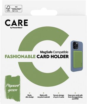 PanzerGlass Care MagSafe kortaveski fyrir iPhone - Grænt