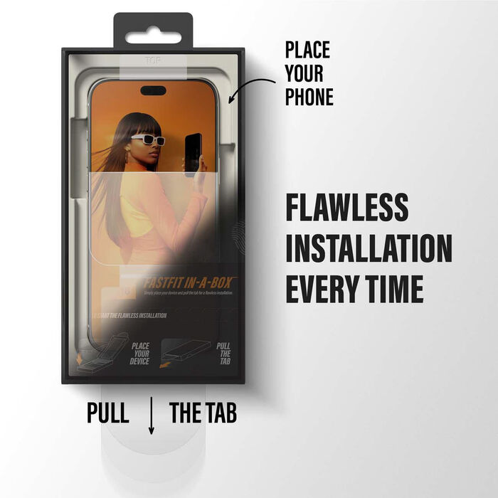 PanzerGlass iPhone 18 Pro Max Fastfit öryggisgler með skjásíu