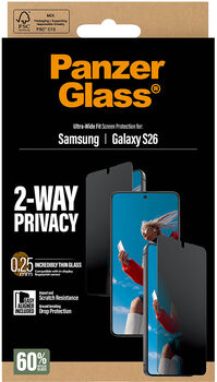 PanzerGlass Samsung S26 öryggisgler með skjásíu