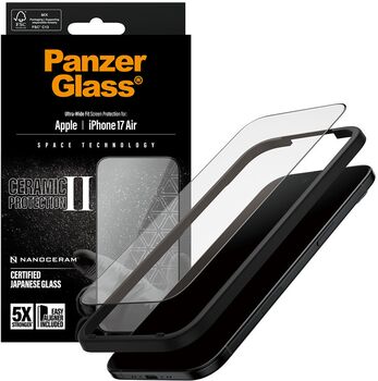 PanzerGlass iPhone Air Ceramic II öryggisgler með EasyAligner