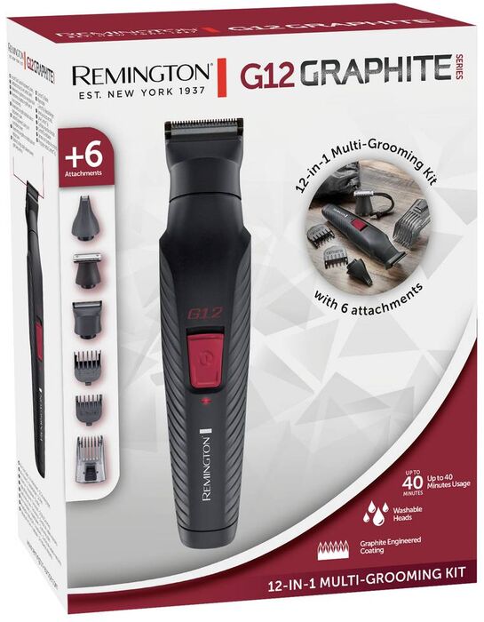 Remington G12 Graphite 12-í-1 fjölsnyrtir - Svartur