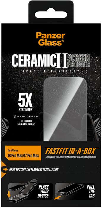 PanzerGlass iPhone 18/17 Pro Max Fastfit Ceramic öryggisgler
