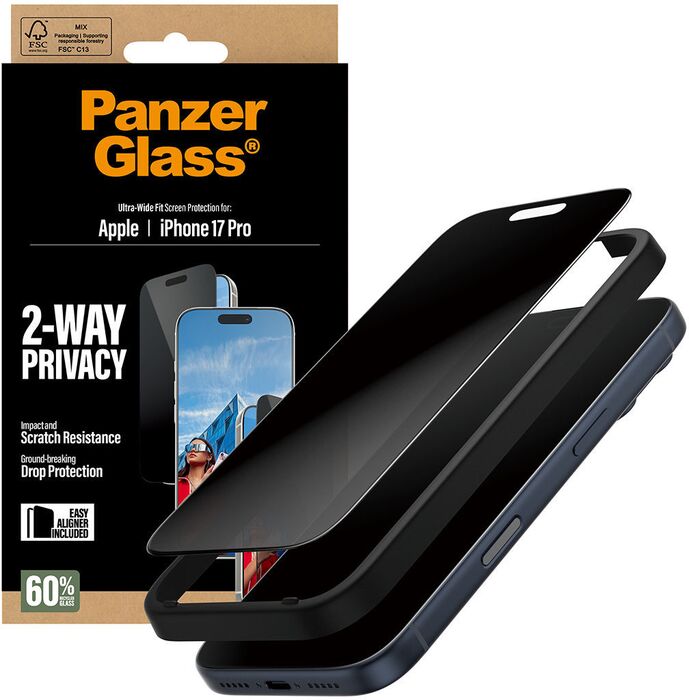 Product image not available for PanzerGlass iPhone 17 Pro öryggisgler með skjásíu og EasyAligner