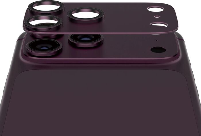 PanzerGlass iPhone 18 Pro Fender linsuvörn - Vínrauð