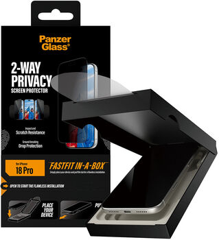 PanzerGlass iPhone 18 Pro Fastfit öryggisgler með skjásíu