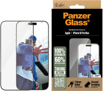 PanzerGlass iPhone 16 Pro Max öryggisgler með EasyAligner