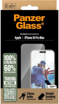 PanzerGlass iPhone 16 Pro Max öryggisgler með EasyAligner