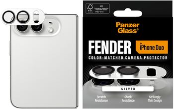 PanzerGlass iPhone Duo Fender linsuvörn - Silfur