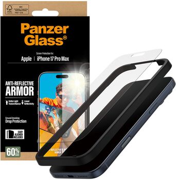 PanzerGlass iPhone 17 Pro Max Anti-Reflective öryggisgler EasyAligner