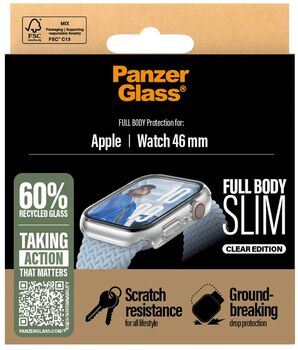 PanzerGlass hlíf fyrir Apple úr 11/10 46mm - Glær