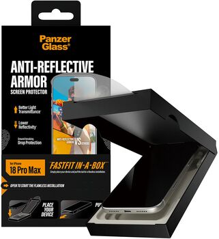 PanzerGlass iPhone 18 Pro Max Fastfit öryggisgler m. glampavörn