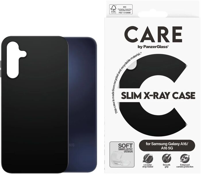 PanzerGlass Care Samsung A16 X-Ray símahulstur - Svart