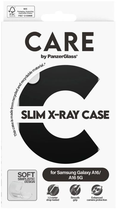 PanzerGlass Care Samsung A16 X-Ray símahulstur - Svart