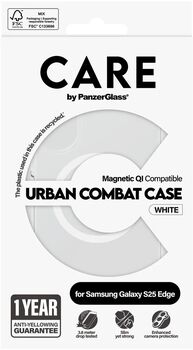 PanzerGlass Care Samsung S25 Edge Urban Combat símahulstur - Hvítt