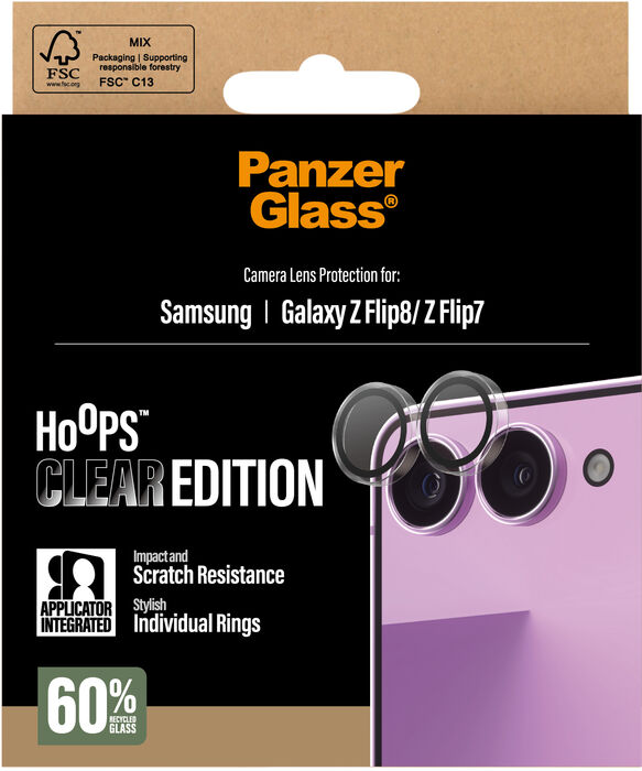 PanzerGlass Samsung Galaxy Z Flip8 Hoops linsuvörn