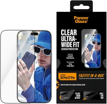 PanzerGlass iPhone 18/17 Pro Fastfit öryggisgler