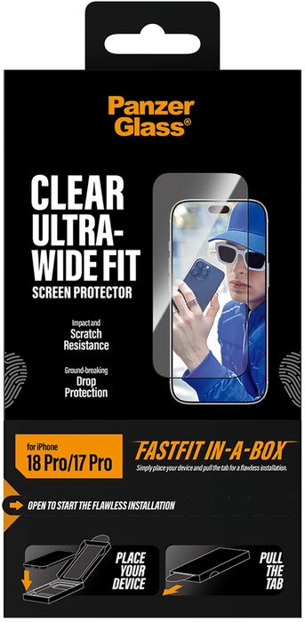 PanzerGlass iPhone 18/17 Pro Fastfit öryggisgler