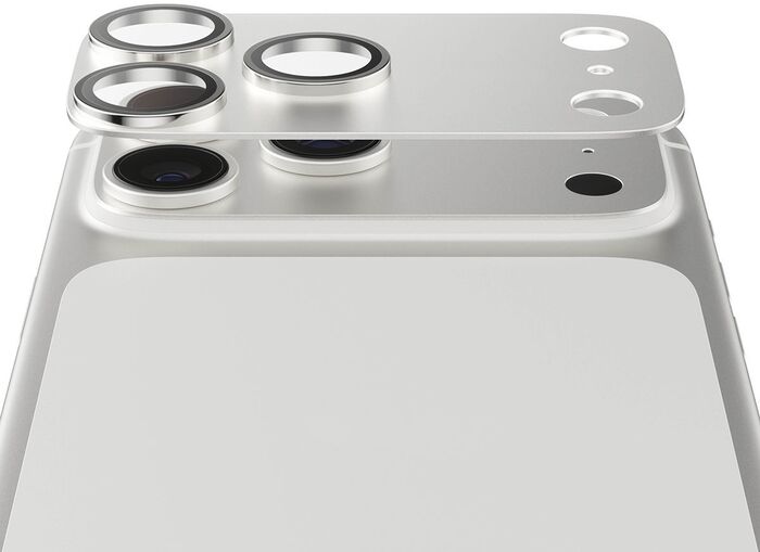 PanzerGlass iPhone 17 Pro FENDER linsuvörn - Silfur