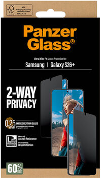 PanzerGlass Samsung S26+ öryggisgler með skjásíu