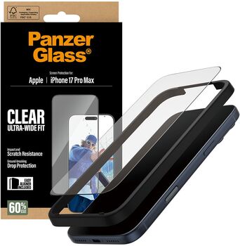 PanzerGlass iPhone 17 Pro Max öryggisgler með EasyAligner